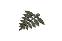 Siyah Yaprak Tılsımı, 1 Döngülü 10 Oksitlenmiş Siyah Pirinç Yaprak Tılsımı, Bulgular (21x20x0,60 mm) A4353 H0340