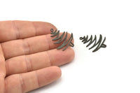 Siyah Ağaç Tılsımı, 1 Halkalı 8 Oksitlenmiş Siyah Pirinç Ağaç Tılsımı, Kolye Ucu, Bulgular (27x22x0,80 mm) A6335