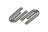 Siyah Saçaklı Tılsım, 1 Delikli 8 Oksitlenmiş Siyah Pirinç Saçaklı Tılsım, Bulgular (33x15x0,80 mm) A6472