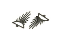 Siyah Güneş Tılsımı, 1 Döngülü 12 Oksitlenmiş Siyah Pirinç Güneş Tılsımı, Tılsım Kolye Uçları, Bulgular (26x16x0,60 mm) A6155