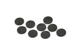 Black Cabochon Tag, 50 Oxidized Black Brass Cabochon Tags With 1 Hole, Stamping Tags (8x1mm) E078