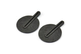 Black Apple Charm, 2 Textured Oxidized Black Brass Apple  Charms, Earrings (32x24x1mm) N1245