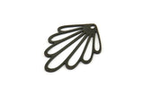 Siyah Yaprak Tılsımı, 1 Delikli 10 Oksitlenmiş Siyah Pirinç Yaprak Tılsımı, Tılsım Kolye Uçları (27,5x20x0,60 mm) A5047 H0196