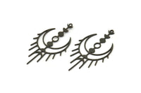Siyah Ay Tılsımı, 1 Döngülü 8 Oksitlenmiş Siyah Pirinç Hilal Tılsımı, Bulgular (41x24x0,60 mm) SMP0273 A6894 Q0477