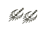 Siyah Ay Tılsımı, 1 Döngülü 8 Oksitlenmiş Siyah Pirinç Hilal Tılsımı, Bulgular (41x24x0,60 mm) SMP0273 A6894 Q0477