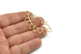 Brass Face Charm, Raw Brass Face Charms, Face Earrings (50x26x1mm) SMP1605