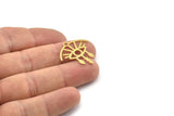 Brass Eye Charm, Raw Brass Eye Charms With 1 Loop, Findings (25x0.60mm) SMP1585