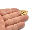 Brass Eye Charm, Raw Brass Eye Charms With 1 Loop, Findings (20x23x0.60mm) SMP1556