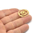 Brass Eye Charm, Raw Brass Eye Charms With 1 Loop, Findings (26x24x0.60mm) SMP1637