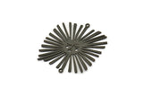 Siyah Güneş Tılsımı, 2 Döngülü 2 Oksitlenmiş Siyah Pirinç Güneş Tılsımı, Bulgular (38x34x0,60 mm) A3879 H0370