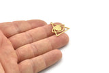 Brass Eye Charm, Raw Brass Triangle Charms With 1 Loop, Findings (22x21x0.60mm) SMP1653