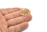 Brass Round Charm, Raw Brass Circle Pendants With 1 Loop, Brass Earrings (30x26x0.80mm) SMP1665