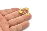 Brass Mushroom Charm, Raw Brass Mushroom Pendants, Charm Earrings (32x28x0.60mm) SMP1642