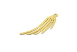 Brass Wing Charm, Raw Brass Wing Charms With 1 Loop, Findings (31x10x0.60mm) SMP1652