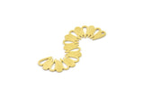 Brass Drop Charm, Raw Brass Drop Shaped Charms With 1 Hole, Findings (39x17x0.60mm) SMP1691
