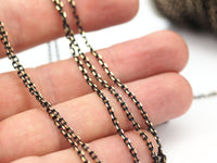 Black Link Chain, 50 M (3.5x2mm) Brass Soldered Chain - Z005