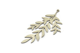Çelik Yaprak Charm, 1 Halkalı Paslanmaz Çelik Yaprak Charmlar, Yaprak Küpeler (55x32x0,80 mm) SMP1620