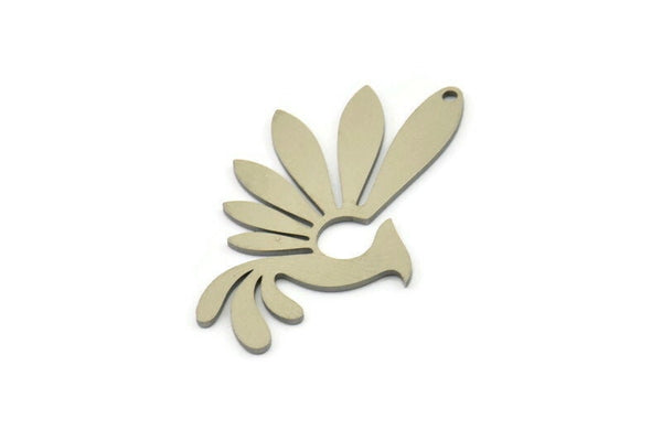Steel Bird Charm, Stainless Steel Phoenix Charms With 1 Hole, Findings (35x21x0.80mm) SMP1633