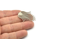 Steel Charm, Stainless Steel, Steel Pendants, Charm Earrings With 1 Loop (39x30x0.80mm) SMP1635