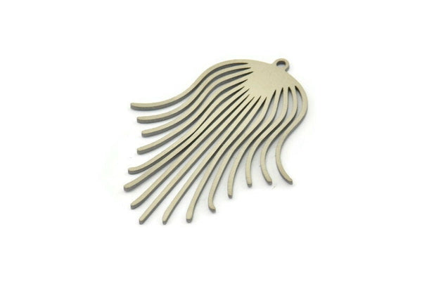Steel Charm, Stainless Steel, Steel Pendants, Charm Earrings With 1 Loop (39x30x0.80mm) SMP1635