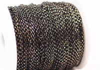 Flat Cable Chain, 5 Meters - 16.5 Feet (3.6x2.7mm) Black Antique Brass Faceted Soldered Flat Cable Chain -  Z067