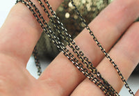 Black Link Chain, 50 M (3.5x2mm) Brass Soldered Chain - Z005
