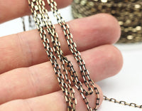 Cable Chain, Rope Chain, 5M (3.5x2mm) Soldered Brass Chain - Brs4568  ( Z005 )
