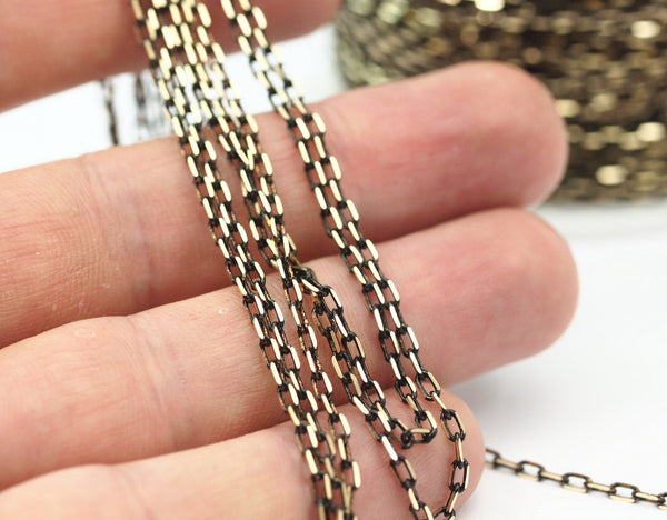 Cable Chain, Rope Chain, 5M (3.5x2mm) Soldered Brass Chain - Brs4568  ( Z005 )