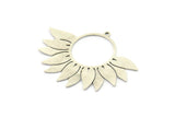 Silver Flower Charm, 2 Antique Silver Plated Brass Flower Charms With 1 Loop, Findings (30x40x0.60mm) SMP0150 A2249