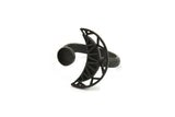 Black Ring Setting, Oxidized Black Brass Moon And Planet Ring With 1 Stone Setting - Pad Size 6mm N1273