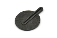 Black Apple Charm, 2 Textured Oxidized Black Brass Apple  Charms, Earrings (32x24x1mm) N1245