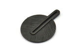 Black Apple Charm, 2 Textured Oxidized Black Brass Apple  Charms, Earrings (32x24x1mm) N1245