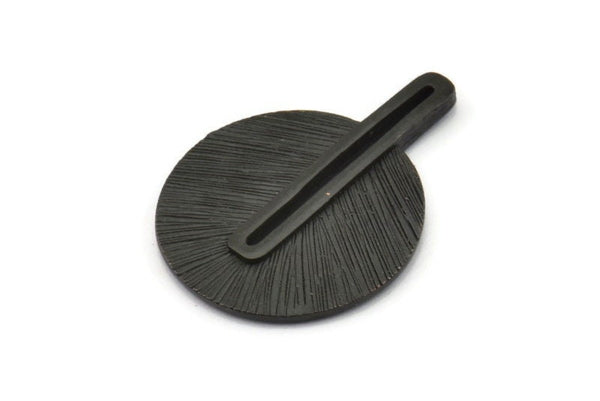 Black Apple Charm, 2 Textured Oxidized Black Brass Apple  Charms, Earrings (32x24x1mm) N1245