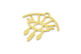 Brass Eye Charm, Raw Brass Eye Charms With 1 Loop, Findings (25x0.60mm) SMP1585
