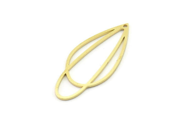 Pirinç Damla Tılsımı, 1 Delikli Ham Pirinç Damla Tılsımları, Bulgular (36x16x0,80 mm) SMP1557