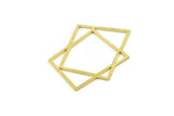 Brass Geometric Charm, Raw Brass Square Charms, Findings (36x28x0.80mm) SMP1602