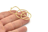Brass Triangle Charm, Raw Brass Circle Charms With 1 Loop, Findings (56x31x0.80mm) SMP1614