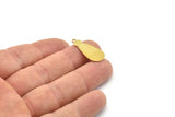 Brass Drop Charm, Raw Brass Drop Shaped Charms With 1 Loop, Findings (25x11x0.60mm) SMP1690