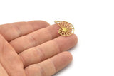 Brass Snail Charm, Raw Brass Snail Pendants With 1 Loop, Earring Findings (24x18x0.60mm) SMP1641