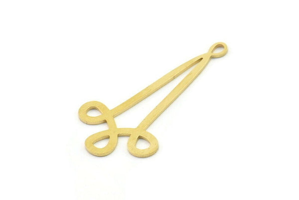 Brass Earring Charm, Raw Brass Dangle Pendants, Geometric Charms With 1 Loop (40x20x0.80mm) SMP1669