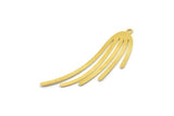 Brass Wing Charm, Raw Brass Wing Charms With 1 Loop, Findings (50x15x0.60mm) SMP1672