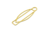 Brass Geometric Charm, Raw Brass Marquise Charms, Charm Earrings (45x15x0.80mm) SMP1674