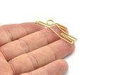 Brass Human Charm, Raw Brass Boy Charms With 1 Loop, Person Silhouette Jewelry (42x14x0.80mm) SMP1574