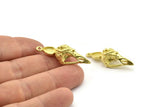 Bird Skull Charm, Raw Brass Bird Skull Necklace Pendants, Skull Charms With 1 Loop - Pad Size : 6x8mm (37x11x11mm) N2598