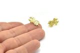 Brass Bug Earring, Raw Brass Bug Shaped Stud Earrings (16x10x1.5mm) N2605