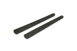 Black Necklace Bar, 8 Oxidized Black Brass Stamping Necklace Blanks With 1 Hole (43x6x3x0.80mm) D0583