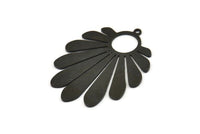 Siyah Çiçek Tılsımı, 1 Döngülü 2 Oksitlenmiş Siyah Pirinç Çiçek Tılsımı, Bulgular (36x28x0,60 mm) SMP0649 A5280