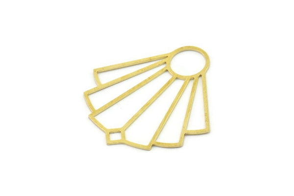 Brass Geometric Charm, Raw Brass Geometric Charms, Brass Earring Charms, Brass Charms for Jewelry Making (36x35x0.60mm) SMP1600