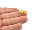 Brass Flower Charm, Raw Brass Flower Charms With 1 Hole, Charm Earrings (20x14x0.80mm) SMP1546