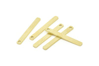 Brass Earring Pendant, 30 Raw Brass Bars (28x3x1mm) BRC 155--A0831